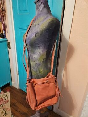 Talbots Women’s Crossbody Bucket Bag - Coral pink